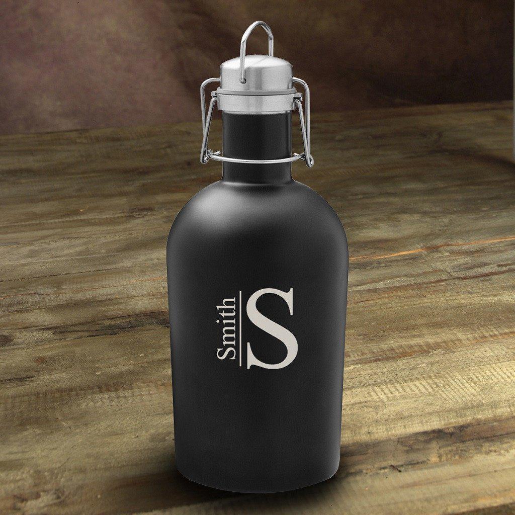 Modern Monogram Stainless Black Matte Growle-Growler-JDS Marketing-Top Notch Gift Shop