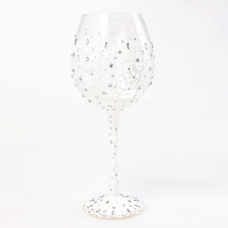 Bling Bride Super Bling Wine Glass by Lolita®-Wine Glass-Designs by Lolita® (Enesco)-Top Notch Gift Shop