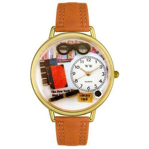 Book Lover Watch in Gold (Large)-Watch-Whimsical Gifts-Top Notch Gift Shop