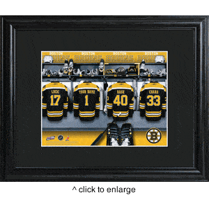Boston Bruins Personalized Locker Room Print with Matted Frame-JDS Marketing-Top Notch Gift Shop