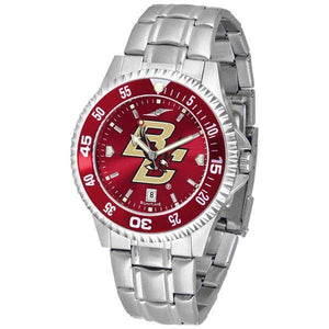 Boston College Eagles Mens Competitor AnoChrome Steel Band Watch w/ Colored Bezel-Watch-Suntime-Top Notch Gift Shop