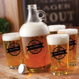 Glass Beer Growler and Pint Personalized Glass Set-Growler-JDS Marketing-Top Notch Gift Shop