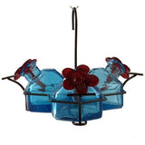Bouquet Classic 3 Hummingbird Feeder - Aqua-Bird Feeder-Parasol Gardens-Top Notch Gift Shop