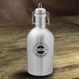 Brew Master Personalized Stainless Steel Growler-Growler-JDS Marketing-Top Notch Gift Shop
