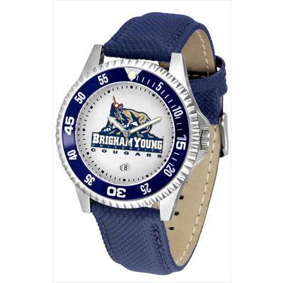 Brigham Young Cougars Competitor - Poly/Leather Band Watch-Watch-Suntime-Top Notch Gift Shop