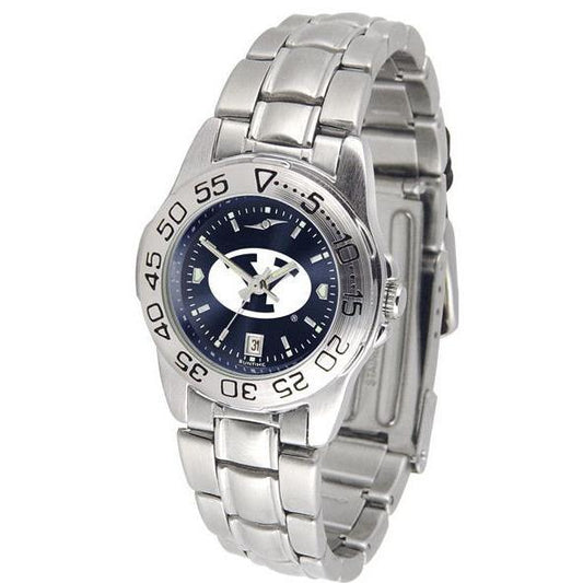 Brigham Young Cougars Ladies AnoChrome Steel Band Sports Watch-Watch-Suntime-Top Notch Gift Shop