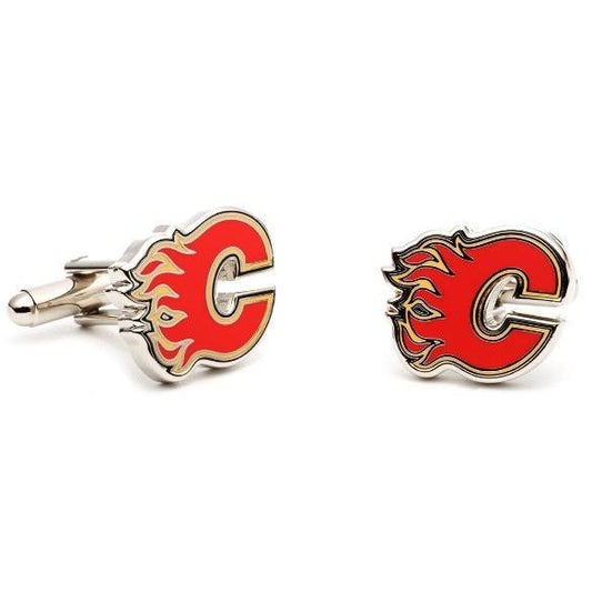 Calgary Flames Cufflinks-Cufflinks-Cufflinks, Inc.-Top Notch Gift Shop