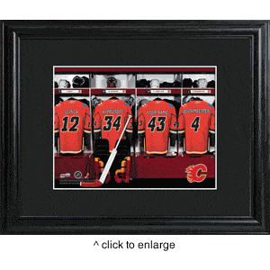 Calgary Flames Personalized Locker Room Print with Matted Frame-JDS MarketingTop Notch Gift Shop