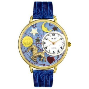 Capricorn Watch in Gold (Large)-Watch-Whimsical Gifts-Top Notch Gift Shop