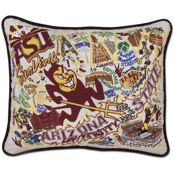 Arizona State University Embroidered Pillow by CatStudio-Pillow-CatStudio-Top Notch Gift Shop