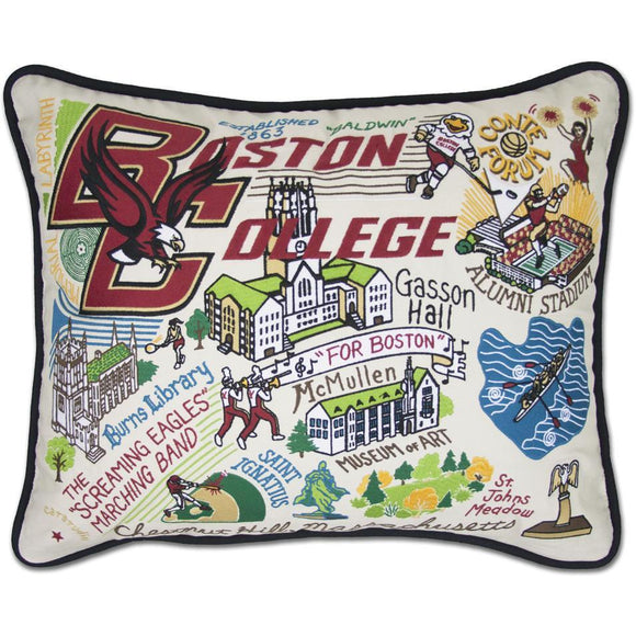 Boston College Embroidered CatStudio Pillow-Pillow-CatStudio-Top Notch Gift Shop