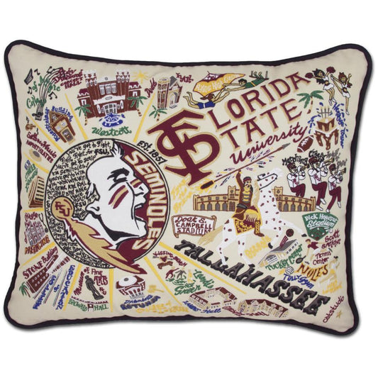 Florida State University Embroidered CatStudio Pillow-Pillow-CatStudio-Top Notch Gift Shop