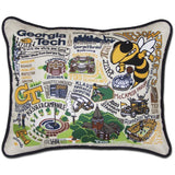 Georgia Tech Embroidered CatStudio Pillow-Pillow-CatStudio-Top Notch Gift Shop