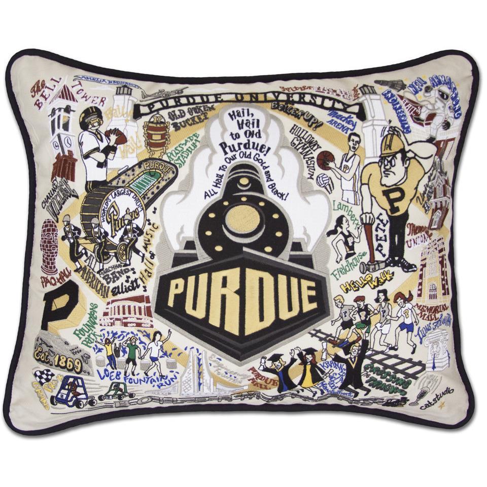 Purdue University Embroidered CatStudio Pillow-Pillow-CatStudio-Top Notch Gift Shop