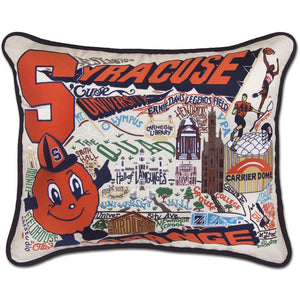 Syracuse University CatStudio Embroidered Pillow-Pillow-CatStudio-Top Notch Gift Shop