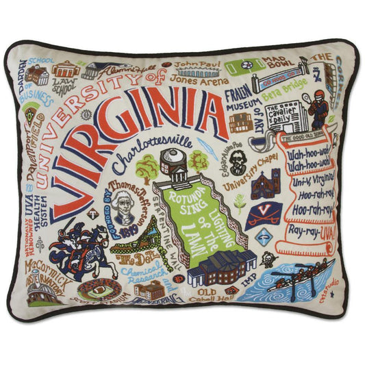 University of Virginia Embroidered CatStudio Pillow-Pillow-CatStudio-Top Notch Gift Shop