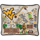 West Virginia University Embroidered CatStudio Pillow-Pillow-CatStudio-Top Notch Gift Shop