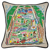 Central Park Embroidered CatStudio Accent Pillow-Pillow-CatStudio-Top Notch Gift Shop