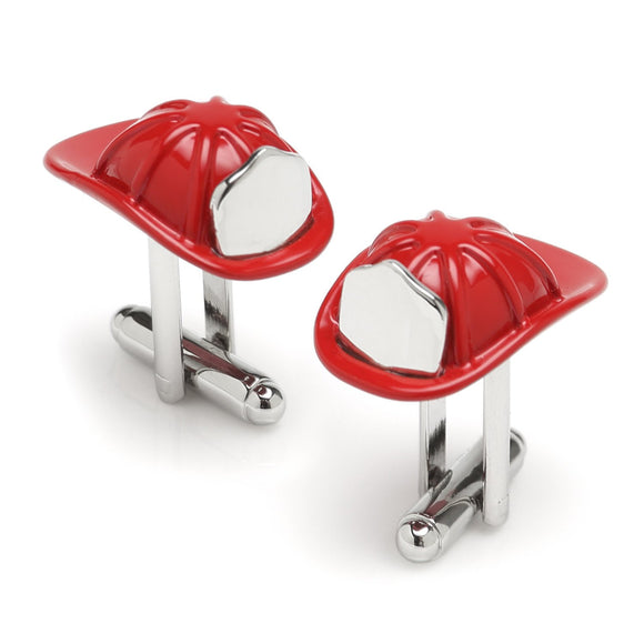 3D Fireman Hat Cufflinks-Cufflinks-Cufflinks, Inc.-Top Notch Gift Shop