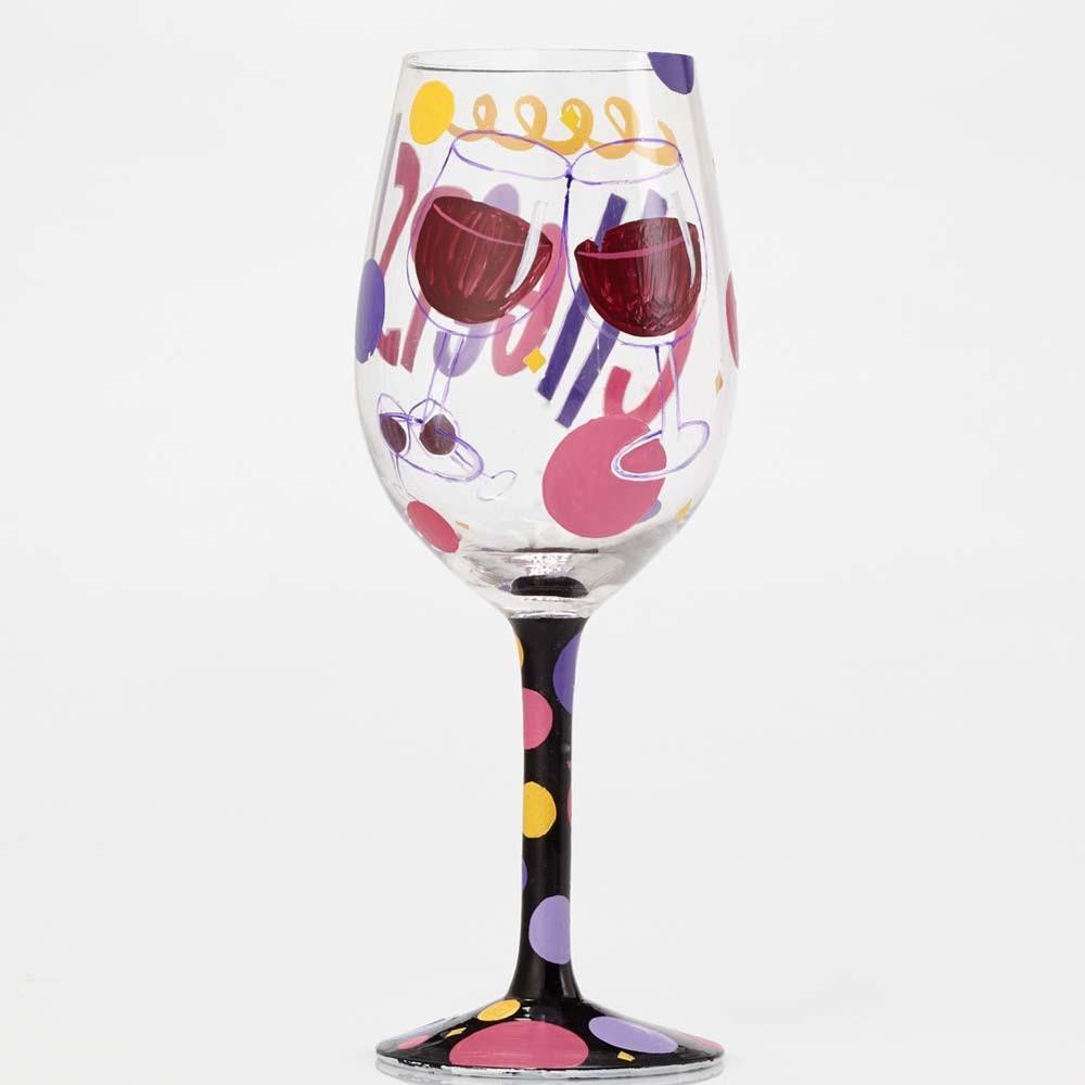 Cheers Wine Glass by Lolita®-Wine Glass-Designs by Lolita® (Enesco)-Top Notch Gift Shop