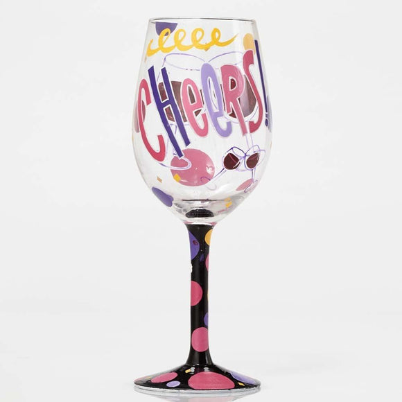 Cheers Wine Glass by Lolita®-Wine Glass-Designs by Lolita® (Enesco)-Top Notch Gift Shop