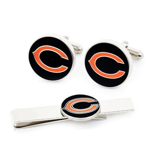 Chicago Bears Cufflinks and Tie Bar Gift Set-Cufflinks-Cufflinks, Inc.-Top Notch Gift Shop