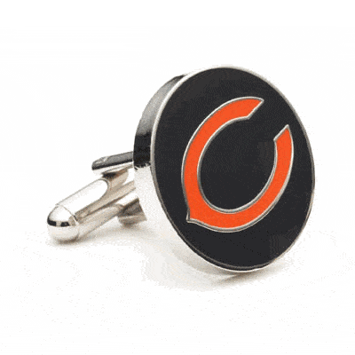 Chicago Bears Enamel Cufflinks-Cufflinks, Inc.-Top Notch Gift Shop