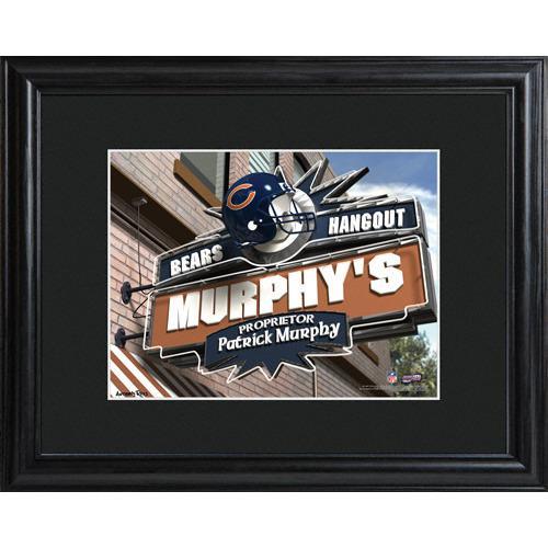 Chicago Bears Personalized Tavern Sign Print with Matted Frame-Print-JDS Marketing-Top Notch Gift Shop