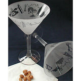 Chicago Skyline Martini Glass (Set of 2)-Martini Glass-Asta Glass-Top Notch Gift Shop