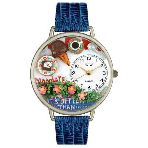 Chocolate Lover Watch in Silver (Large)-Watch-Whimsical Gifts-Top Notch Gift Shop