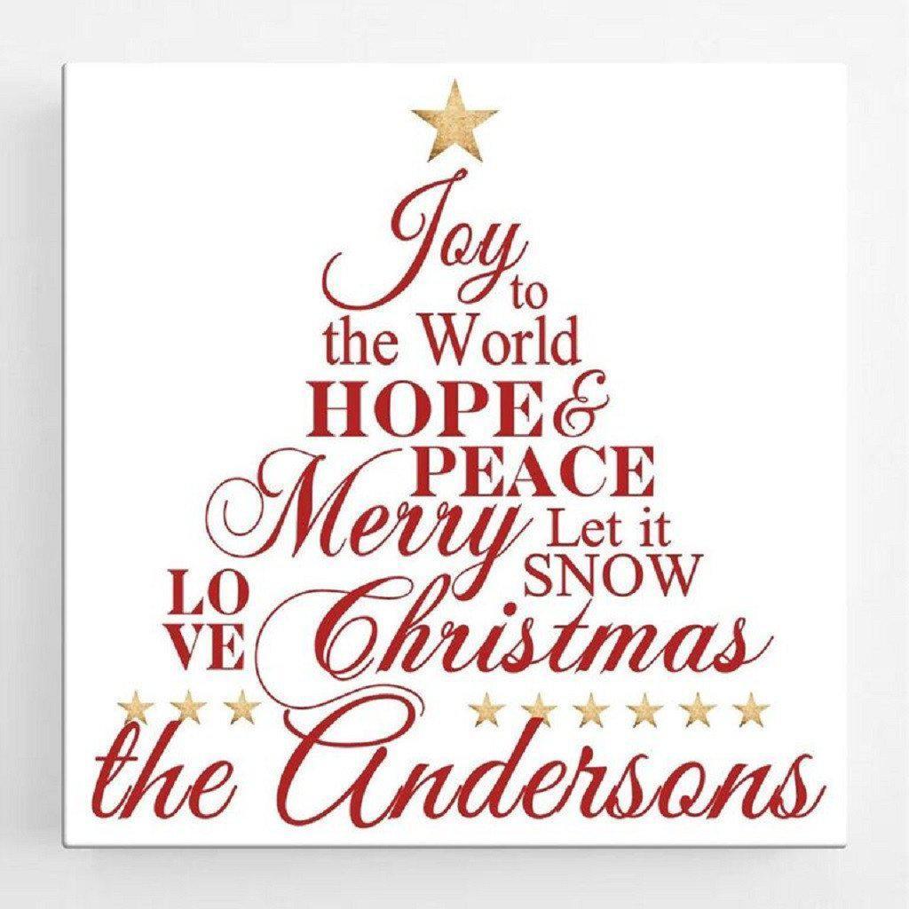 Joy Personalized Christmas Canvas Sign-Canvas Signs-JDS Marketing-Top Notch Gift Shop