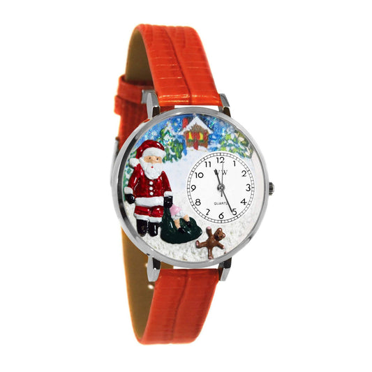 Christmas Santa Claus Watch in Silver (Large)-Watch-Whimsical Gifts-Top Notch Gift Shop