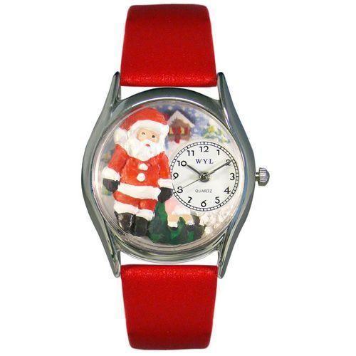 Christmas Santa Claus Watch Small Silver Style-Watch-Whimsical Gifts-Top Notch Gift Shop