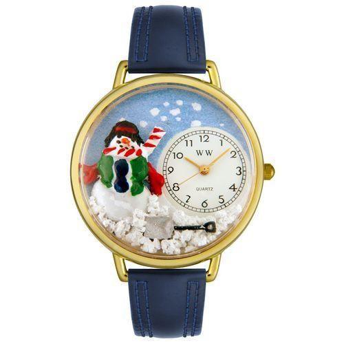 Christmas Snowman Watch in Gold (Large)-Watch-Whimsical Gifts-Top Notch Gift Shop