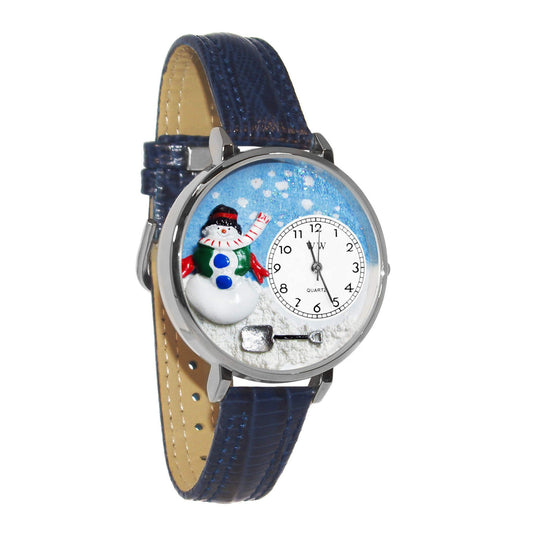 Christmas Snowman Watch in Silver (Large)-Watch-Whimsical Gifts-Top Notch Gift Shop