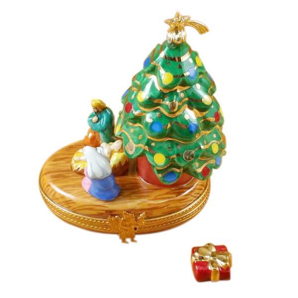 Christmas Tree With Nativity Limoges Box by Rochard™-Limoges Box-Rochard-Top Notch Gift Shop