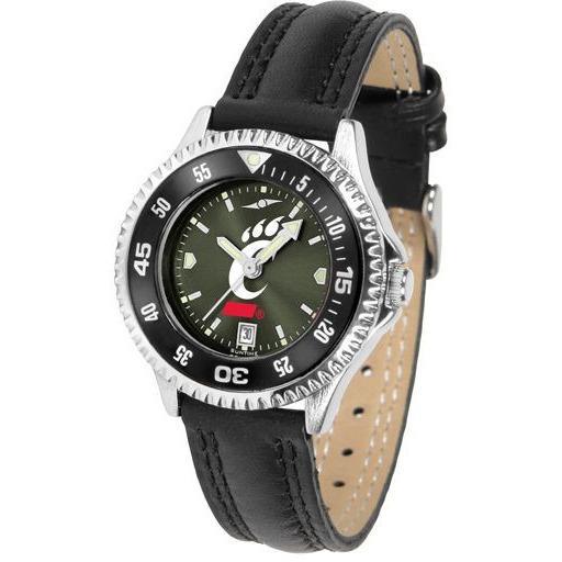 Cincinnati Bearcats Ladies Competitor Ano Poly/Leather Band Watch w/ Colored Bezel-Watch-Suntime-Top Notch Gift Shop