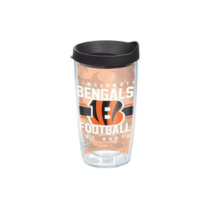 Cincinnati Bengals Gridiron 16 oz. Tervis Tumbler with Lid - (Set of 2)-Tumbler-Tervis-Top Notch Gift Shop