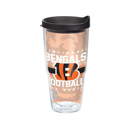 Cincinnati Bengals Gridiron 24 oz. Tervis Tumbler with Lid - (Set of 2)-Tumbler-Tervis-Top Notch Gift Shop