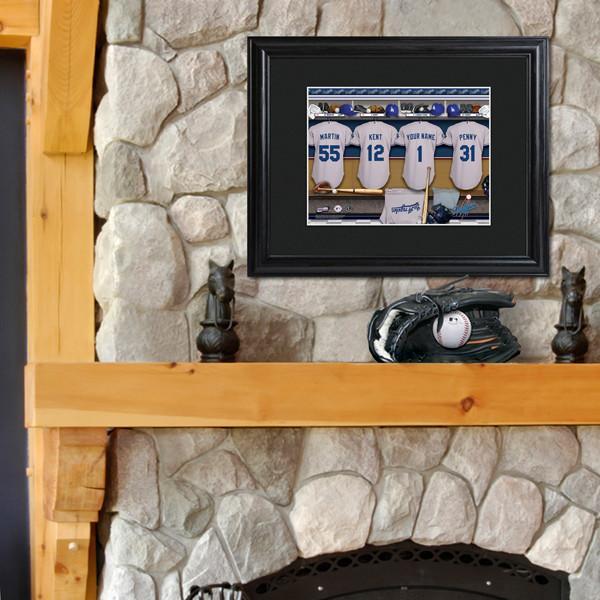 Milwaukee Brewers Personalized Locker Room Print with Matted Frame-Print-JDS Marketing-Top Notch Gift Shop