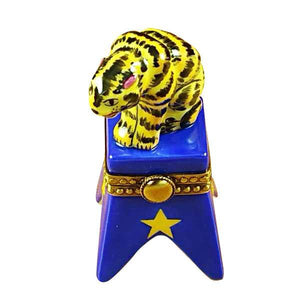 Circus Tiger On Blue Base Limoges Box by Rochard™-Limoges Box-Rochard-Top Notch Gift Shop