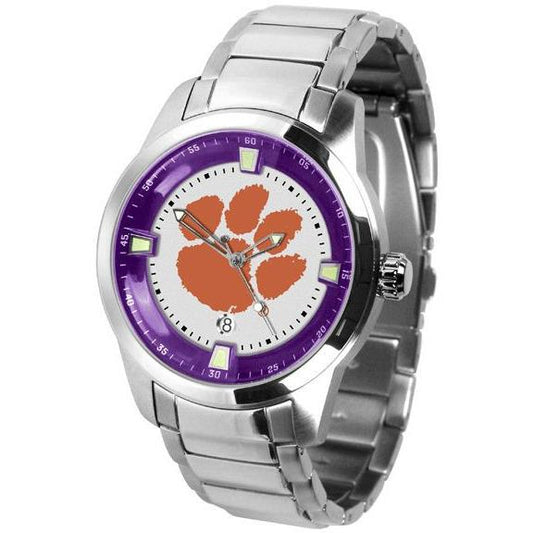 Clemson Tigers Men's Titan Stainless Steel Band Watch-Watch-Suntime-Top Notch Gift Shop