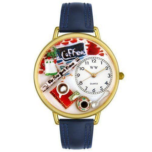 Coffee Lover Watch in Gold (Large)-Watch-Whimsical Gifts-Top Notch Gift Shop