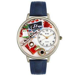 Coffee Lover Watch in Silver (Large)-Watch-Whimsical Gifts-Top Notch Gift Shop