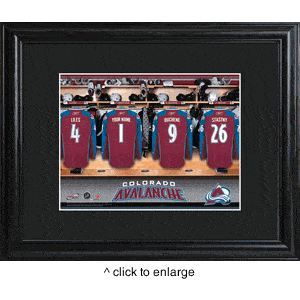 Colorado Avalanche Personalized Locker Room Print with Matted Frame-JDS MarketingTop Notch Gift Shop