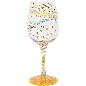 Congratulations Wine Glass by Lolita®-Wine Glass-Designs by Lolita® (Enesco)-Top Notch Gift Shop