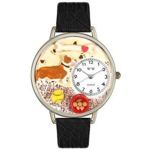 Corgi Watch in Silver (Large)-Watch-Whimsical Gifts-Top Notch Gift Shop