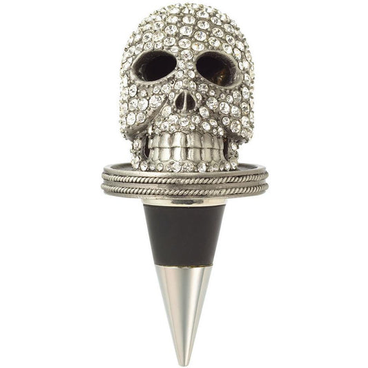 Crystal Encrusted Skull Bottle Stopper-Bottle Stopper-Olivia Riegel-Top Notch Gift Shop