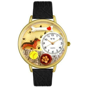 Dachshund Watch in Gold (Large)-Watch-Whimsical Gifts-Top Notch Gift Shop