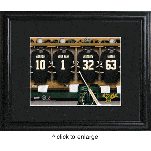 Dalas Stars Personalized Locker Room Print with Matted Frame-JDS MarketingTop Notch Gift Shop